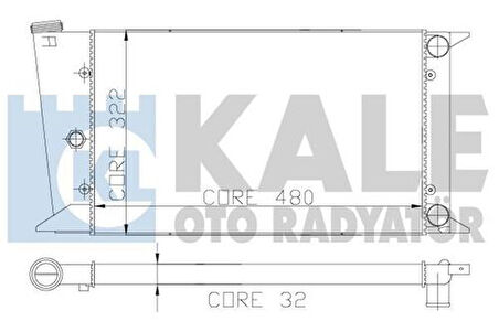 Kale 2021062AL Radyatör 4 Sıra Al Pl Golf-Jetta-Scirocco 171121253G