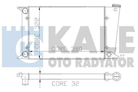 Kale 2022072AL Radyatör 5 Sıra Al Pl Golf-Jetta 171121253E