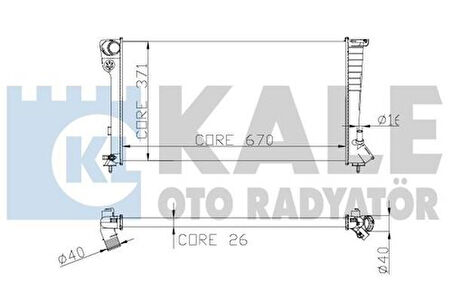 Kale 2051011AB Motor Su Radyatörü Partner P306 YM Berlingo Xsara 96 02 XUD9 DW8 Segmanlı Manuel Klimalı - 03 1330.42