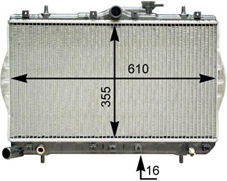 Kale 2402021AB Radyatör Al-Pl-Brz Accent 1.3 Karbüratörlü 347780 Oldu 2531022025