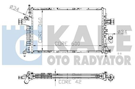Kale 2503022AB Motor Su Radyatörü M.T Astra G Y17Dt Z17Dtl 1300209