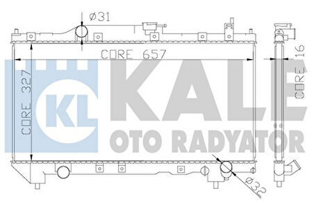 Kale 342130 Motor Su Radyatörü Avensis 98-00 Manuel 16400-03180