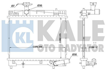 Kale 342135 Motor Su Radyatör Yaris 1.3 1.33 2010-Manuel Vites 164000Y060