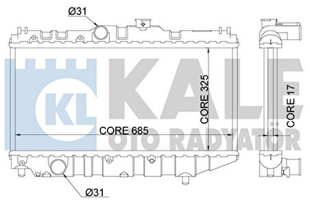 Kale 342160 Motor Su Radyatörü Corolla AE92 88-92 Otomatik 685x325x17 1640011190
