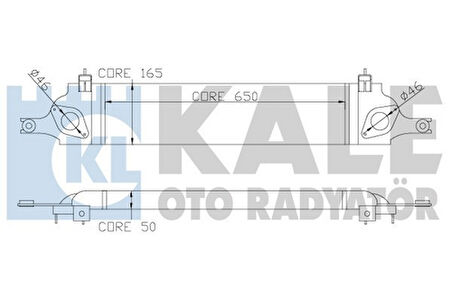 Kale 342350 Intercooler Radyatör Qashqai 1.5 2.0 DCI 2007-650x165x49 14461BB30A