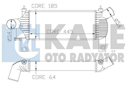 Kale 342355 Intercooler Radyatörü Nissan Navara Pathfinder 2.5 DCI 4WD 2005-445x185x63 14461EB360