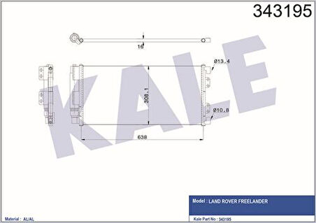 Kale 343195 Klima Radyatörü Land Rover Freelander 1.8 2.0 98-05 JRB101070