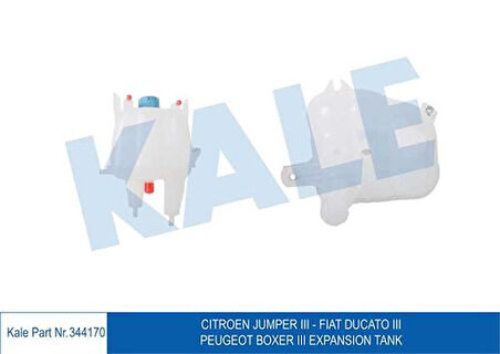 Kale 344170 Yedek Su Deposu Boxer III Jumper III C81 C96 C110 3.0HDI Ducato 3.0JTD 10-Müşürsuz Kapaksız 1358583080
