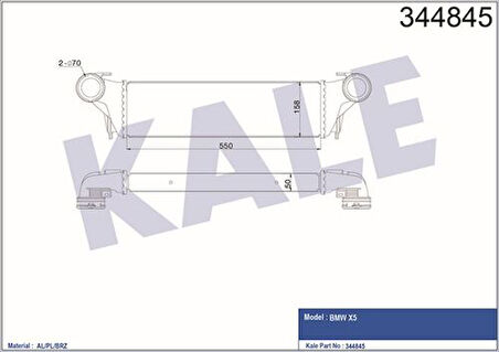 Kale 344845 Turbo Radyatörü BMW M57N X5 E53 03-05 17517791231