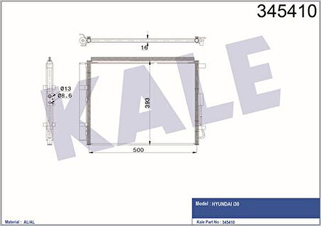 Kale 345410 Klima Radyatörü Komple Hyundai I30 1.6 T-GDI 2015-Kia Ceed Pro Ceed 1.0 T-GDI 2015-Cerato 1.6 2013- 97606A2000