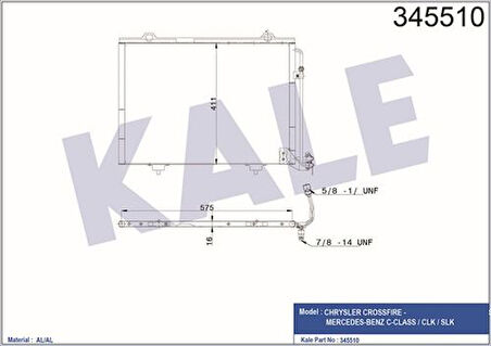 Kale 345510 Klima Radyatörü W202 93-00 S202 97-00 C208 97-02 A208 98-02 W210 95-00 S210 96-00 R170 00-03 A2028300970