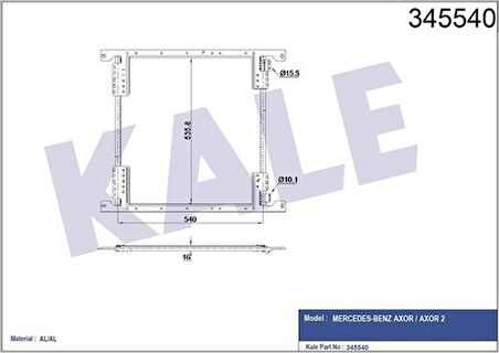 Kale 345540 Klima Radyatörü Axor 2523 2528 1998 2004 ve Sonrası 9405000454