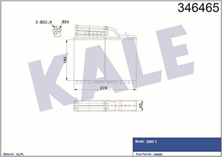 Kale 346465 Kalorifer Radyatörü BMW E34 88-91 64111384325
