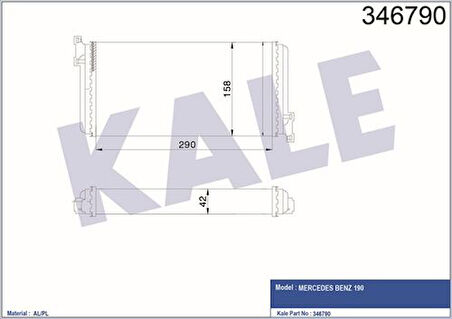 Kale 346790 Kalorifer Radyatörü 190 W201 90-92 0028355401