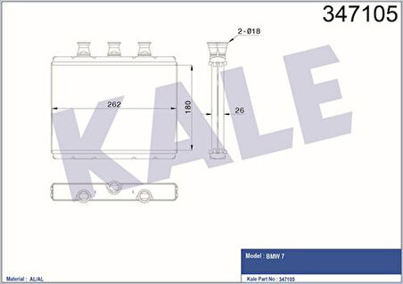 Kale 347105 Kalorifer Radyatörü BMW E65 E65 64116906270