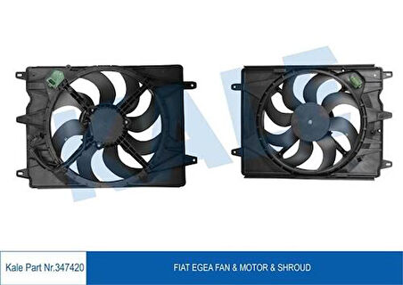 Kale 347420 Fan Motoru Davlumbazlı Egea 1.3 Multijet 1.4 Benzinli 95 Ps 52052605