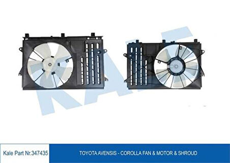 Kale 347435 Radyatör Fanı Komple Toyota Yaris 1.4 D4D 2001 2004 163610N020