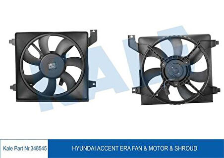 Kale 348545 Hyundai Accent Era Fan Motor Davlumbazı 2,53801E+105