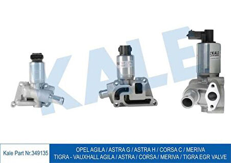 Kale 349135 EGR Valfi Agila A Astra G H Corsa C 1.2 1.4 16V Benzinli Z12Xe Z12XEP Z14XEL Z14XEP 5 Pın Oval Soket 5851607