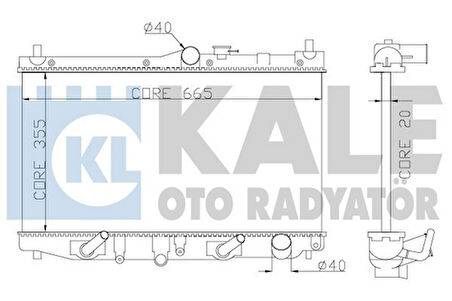 Kale 349900 Motor Su Radyatörü Accord 93-97 Prelude 96-00 Otomatik 350x668x16 19010P45G01