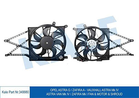 Kale 349980 Radyatör Fan Davlumbazı Zafira A Z16Xe 1314539