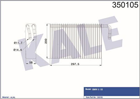 Kale 350105 Evaporator BMW E39 E53 Range Rover 3 Vogue L322 02-11 64118385560