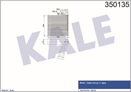 Kale 350135 Evaporator Focus II 05-10 3M5H19850AD