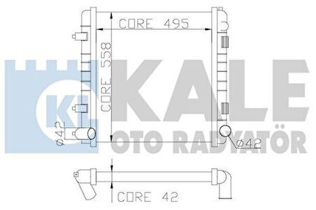 Kale 350300 Radyatör Land Rover Range Rover 4.0I 4.6I 98 Mt Ac-Nac Brazing 495X559X42 Su Radyatörü PCC106850
