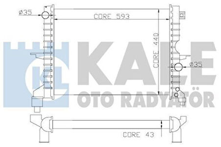 Kale 350400 Motor Su Radyatörü 10P 15P 16P Discovery 2 L318 2.5 TD5 98 04 PCC001070