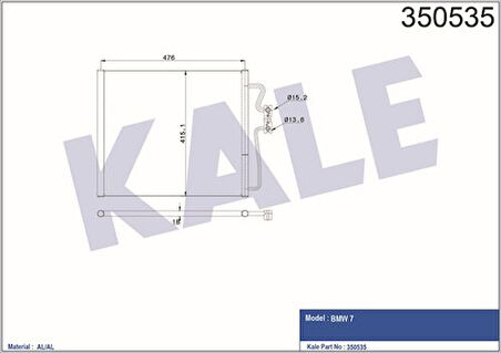 Kale 350535 Klima Radyatörü BMW E37 64538378439