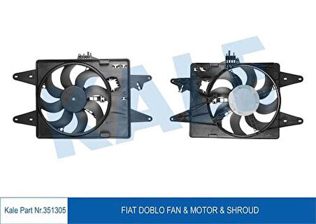 Kale 351305 Fan Motoru Davlumbazlı Doblo 1.9D 01-1.3 Multijet 05-Tekli 46737733