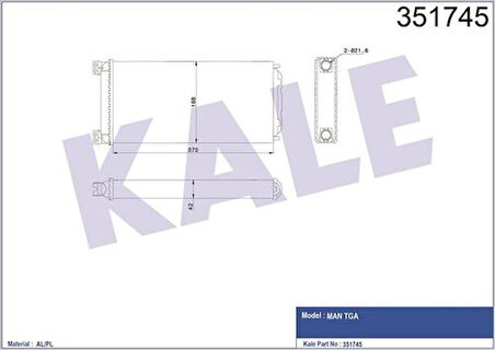 Kale 351745 Kalorifer Radyatörü MAN TGA-00 D2866 D2875 81619016166