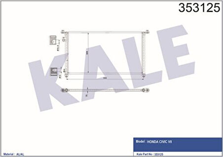 Kale 353125 Kondenser Honda Civic VII 80110S5TE01