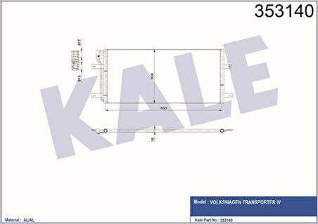 Kale 353140 Klima Radyatörü T4 90-03 1.9 2.0 2.5TDI ABL Aab ACV Acu 7D0820413B