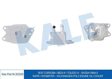 Kale 353220 Şanzıman Yağ Soğutucu 6 İleri Otomatik Şanzıman Polo Fabia Ibiza Roomster Bts Cfna 09G409061B
