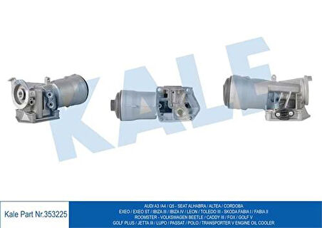 Kale 353225 Yağ Soğutucu Caddy III-Golf V-Jetta III-Passat-T5-A3-A4-Q5-Altea-Cordoba-Ibiza III-IV-Leon-Toledo 3 045115389K