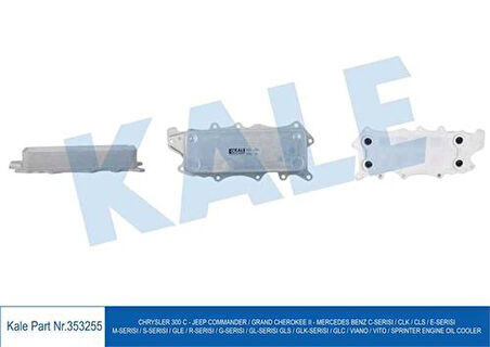 Kale 353255 Yağ Soğutucusu OM642 W204 09-14 C218 13-17 C219 05-10 W212 09-15 W221 09-13 W222 13-17 Sprinter 906 09- 6421800165