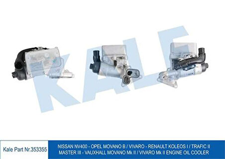 Kale 353355 Yağ Soğutucu Nissan Nv400 2011-XTrail 2.0 2016- Renault Master 2.3 2011-Trafic Vivaro 2.0 1 8201005241