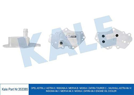 Kale 353385 Yağ Soğutucu Radyatörü Astra J Astra K Insignia A Mokka B16DTH 55494842