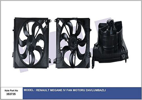 Kale 353735 Fan Motoru Davlumbazlı Megane IV 15-Talisman 16-1.2 1.3 TCE 1.6 1.5 DCI 214813939R