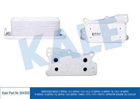 Kale 354350 Yağ Soğutucusu M272 W203 05-07 W204 07-14 C209 05-09 C219 06-10 W211 06-08 W212 09-13 W221 06-12 2721800410