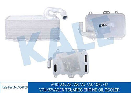 Kale 354430 Yağ Soğutucu 3.0TDI Touareg 15-18 A5 12-17 A6 15-18 A7 15-18 A8 14-17 Q5 13-17 CASA ccma Casd CCWA Crca Cvwa CDTC Ckvb Ctcc 059117021R
