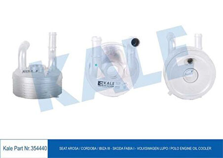 Kale 354440 Yağ Soğutucu Polo 02-10 Arosa 97-04 Fabia 00-08 Cordoba 03-09 Ibiza 02-10 Aeakk AKV ANW APQ Audi Bby Bky Bts 001409061A