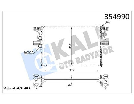 Kale 354990 Motor Radyatörü Iveco Daily V VI Daily Citys Daily Line 11- 5801264635