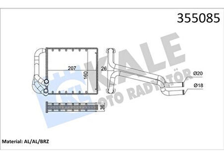 Kale 355085 Kalorifer Radyatörü Hyundai Elantra 2011- 971383X000