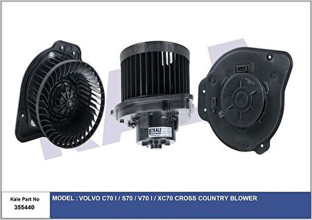 Kale 355440 Kalorifer Motoru Volvo C70 I 98-05 S70 97-00 V70 I 95-00 XC70 Cross Country Blower 30755485