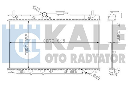 Kale 357700 Motor Su Radyatörü Honda Accord 1990 1996 Rover 600 1996 2000 Manuel Vites 665x355x12 301152201