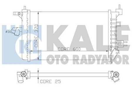 Kale 357800 Motor Su Radyatörü Hyundai Elantra 01-Otomatik 377x648x16 253102D110