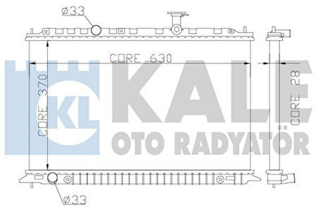 Kale 359100 Motor Su Radyatörü Kia Rio 1.4 2005-Otomatik 370x645x26 25310-1G000