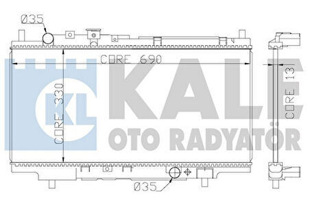 Kale 359800 Motor Su Radyatörü 323 96-98 Manuel 690x330x13 B6BF15200J